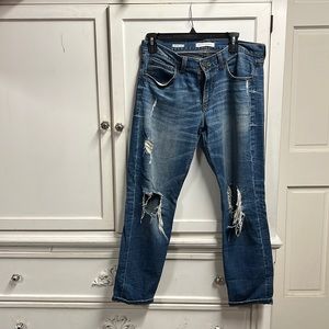 Banana Republic boyfriend jean distressed